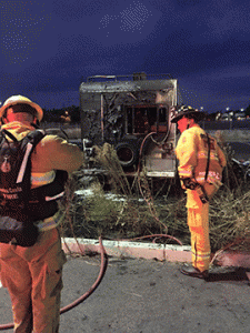 CONFIRE Firefighters put out a motor home fire Sunday night.