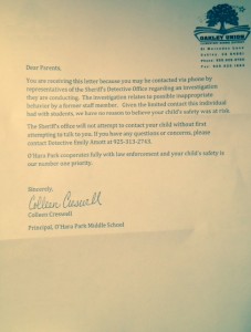 Ohara park investigation letter