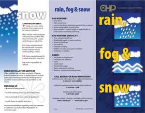 CHP Wet Weather info