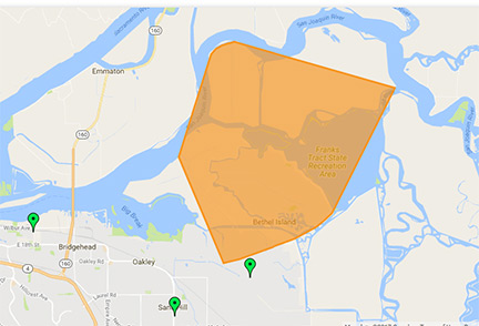Bethel Island: 1671 PG&E Customers Without Power