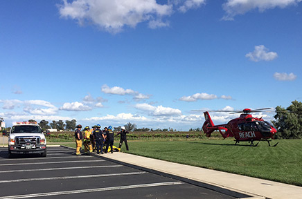 Byron: Man Airlifted to Local Hospital after Motorcycle Crash