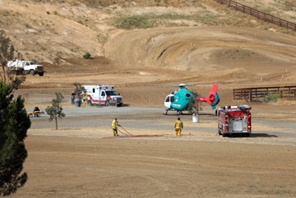 Byron: Man Run Over by Water Truck Airlifted to Local Hospital