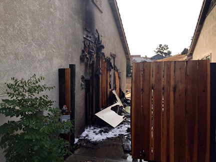 Brentwood: Garbage Can Fire Damages Two Homes Monday Morning