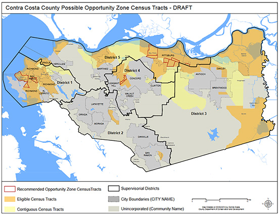 Antioch Treasury IRS Announce First Round Of Opportunity Zones   Contra Costa County Oppertunity Zones 