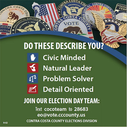 Contra Costa County Seeks Poll Workers