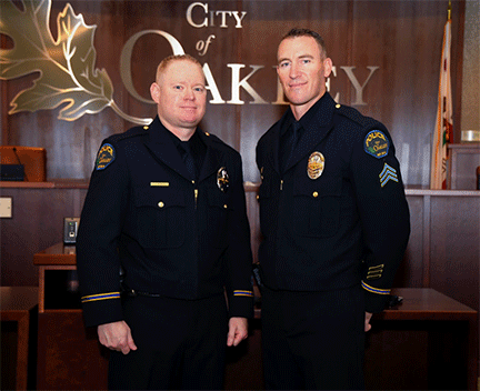 Oakley Police Announce Officer Promotions