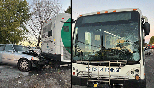 Pittsburg Police Say Illegal Dumping Causes Tri Delta Transit Bus Crash